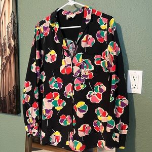 Sézane Silk Floral Blouse